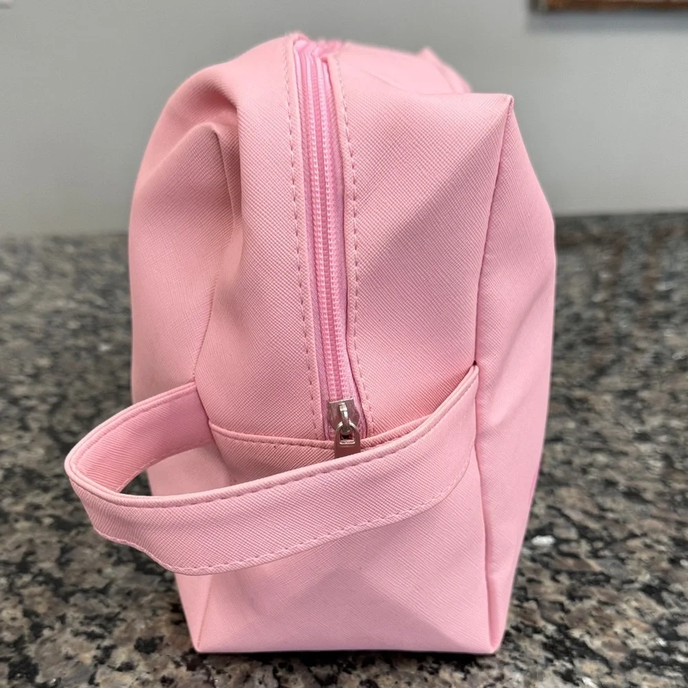 Pink Large Makeup Bag Don’t Let Today Be A Waste of Makeup EUC